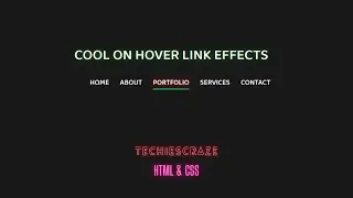 Cool On Hover Animated Underlined Links | HTML & CSS | TechiesCraze