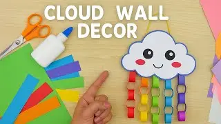 Cloud Wall Decoration | Creative Wall Art Ideas for Kids | 5-Minute Craft with Paper 🌟