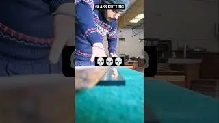 Glass cutting skills☠️👌 #glasscutting