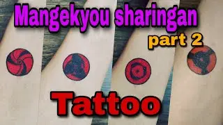 Tribal tattoo with pen part 2 || Mangekyou sharingan tattoo|| temporary tattoo art