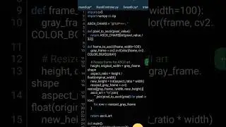 Live Cam to ASCII #programmingtutorial