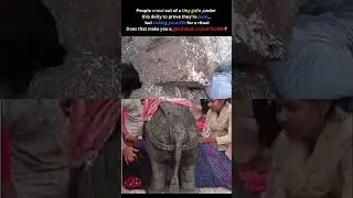 Crawling Under the Deity: Devotion or Blind Risk? #ahorts#sanatandharma#blind#ritual#shorts#viral