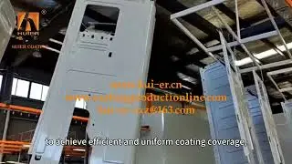 Automatic Powder Coating Line   #surface treatment #Radiator shell automatic coating production line