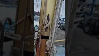 Trysail on a stay alonside the mast track.