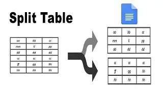 How to split a table in half in Google Docs