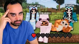 Hardcore Minecraft pushed our friendship to the edge (Shared Health Mod w/ Fuslie Rae and Ludwig)