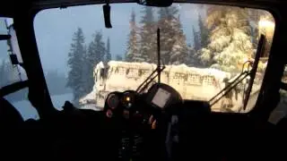 PistenBully 400 ParkPro in Telus Park at Big White Ski Resort [Cab view]