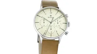 TITAN | On Trend Beige Dial Leather Strap Watch | NN90102SL02 | Unboxing & How to do Set Day & Date