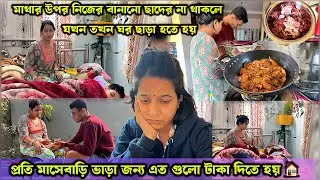 মাথার ওপর নিজের বানানো ছাদ না থাকলে 🏡যখন তখন ঘরছাড়া হতে হয়💔প্রতিমাসে ভাড়া😰@AparajitarSansarVlogs