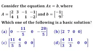 Solution of Non-Homogeneous System Ax=b || BHU 2018 linear algebra