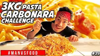 MANGIO 3KG di PASTA CARBONARA Challenge - Cheat Day ITA | MAN VS FOOD