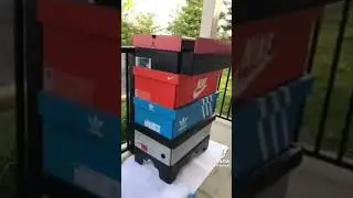 Custom shoe box cabinet #addidas #nike #jordan #shoes