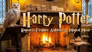 Harry Potter Fireplace Ambience 🔥 Winter Letters by the Hogwarts Fire | Wizarding Music