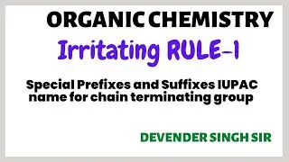 Organic chemistry || Special Prefixes and Suffixes  IUPAC  name for chain terminating group #shorts
