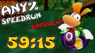 [KAPOUEH SKIP PB] Rayman 2 Any% speedrun in 59:15