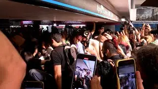 Protesta en las estaciones ferroviarias de Once, Retiro y Constitución contra el aumento del pasaje