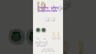 Trending - Latest post from Clara 🤩 Online shopping available. Wide range of earrings