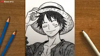 How to Draw Luffy (One Piece) Step-by-Step | Easy Anime Drawing Tutorial for Beginners