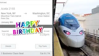 *[BIRTHDAY VIDEO!]* Birthday Spectacular on the Acela NextGen #2155!