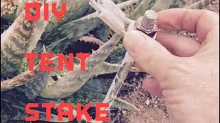 DIY Heavy Duty Tent Stake W/ Built in Cable Capture