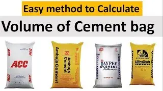 How to calculate volume of Cement Bag