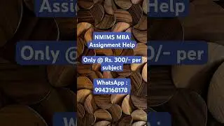 NMIMS MBA Assignment Help
