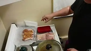 Baked chicken legs and soft cooked bacon 12/28/2025