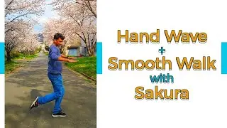 Hand Wave + Smooth Walk in Japan with Sakura (Cherry Blossom) by Nishant Nair #shorts #moonwalk#wave
