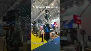 Mechanical rotating led screen, led tower #rotatingledscreen #ledtower #ledscreen #exhibition #isle