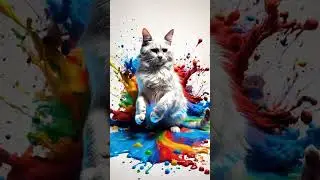Colorful Cats #cat #shrots #animals #funnyshrots