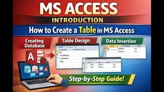 ms access introduction 1  | How to create a table in ms access | creating database |  insertion data