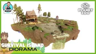 Planet Zoo Diorama Habitat - Survival Island - Speed Build + Stop Motion