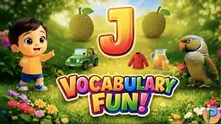 J Words for Kids | Letter J Vocabulary: Juice, Jug, Jacket 🧃🫙🧥🍈🚙 | with Panch & Shri