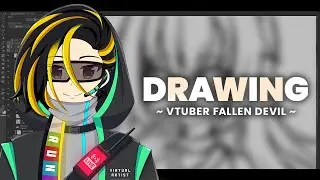 【 Draw Stream 】 Gambar fanarts VTuber Fallen Devil + Pasmo with Nava, Kin, Manager-san