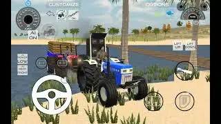 Rescue Tractor Trolley Stuck in Sea #simulator #tractor #games #indiantractor3d  