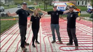 Snow melt driveway installation  