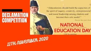 DeclamationCompetition#National EducationDay# MOHAMMADFAISALJAMEEL#
