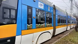 В коледен трамвай 6.От спирка Обеля  до Бул.Ломско.шосе.(ВРЕМЕНЕН).
