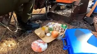 Camp Cooking Seafood Bisque #campcooking #seafoodlover #outdoors