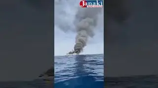 Massive FIRE on Passenger Ship KM Barcelona in Indonesia