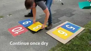 Application of hopscotch - horisontal playground marking