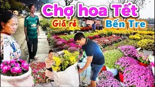 1156. Bến Tre - Hỏi giá ở Chợ hoa Tết dài nhất miền Tây với hoa lan, cúc mâm xôi, kiểng lá độc lạ