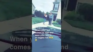 Dad really tossed away his grandsons Eagles hat
