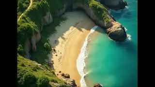 DnD compatible animated map _ Cliffside Beach View _ ambient sounds for VTT
