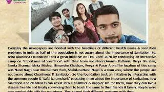 Field Camps by AAF team: Earth- just a dustbin? | No more open dumps