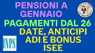 INPS UFFICIALE: PAGAMENTI DAL 26 GENNAIO 2026: DATE E ANTICIPI ADI BONUS ISEE !!