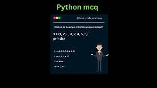 python set mcq questions ❓🤔 #viralshorts #python