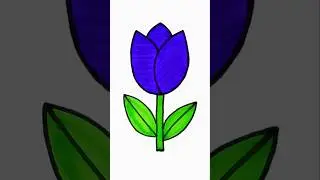 how to draw tulip flower step by step #tulipdrawing #tulip #usa #australia #usakids #uk #viral #art