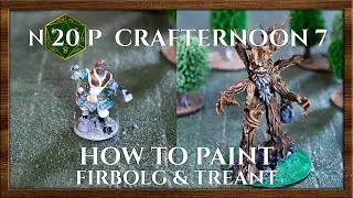 Crafternoon 7 &mdash; Garrett Robinson and Alex Marten painting Sarris, the firbolg barbarian, and treants