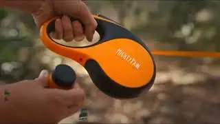 Mighty Paw Retractable Leash with Built in Poop Bag Holder